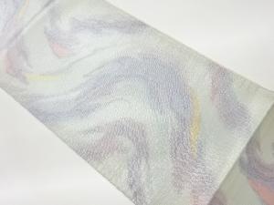 リサイクル　曲線模様織出し袋帯